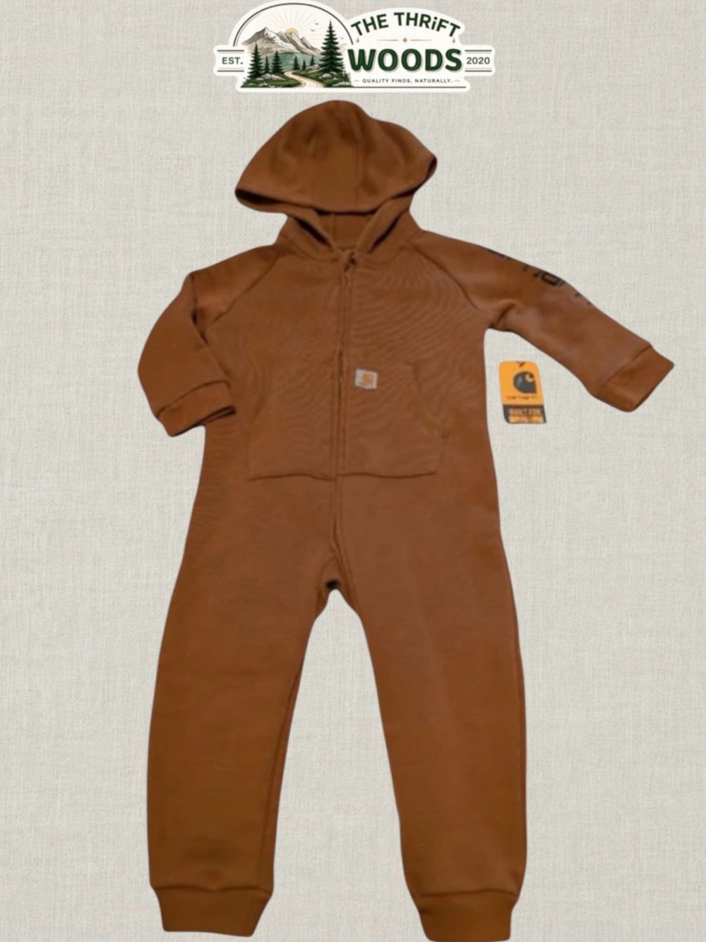 Carhartt Tan Fleece Zip-Up Coverall